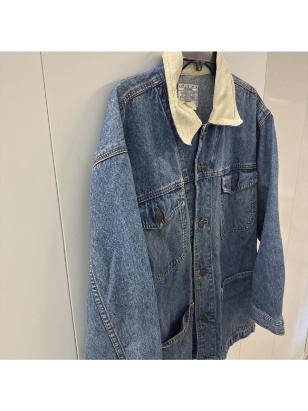 VTG JORDACHE LARGE STONEWASH DENIM JEAN TRUCKER COWBOY RANCH JACKET SZ Large - Picture 2 of 9